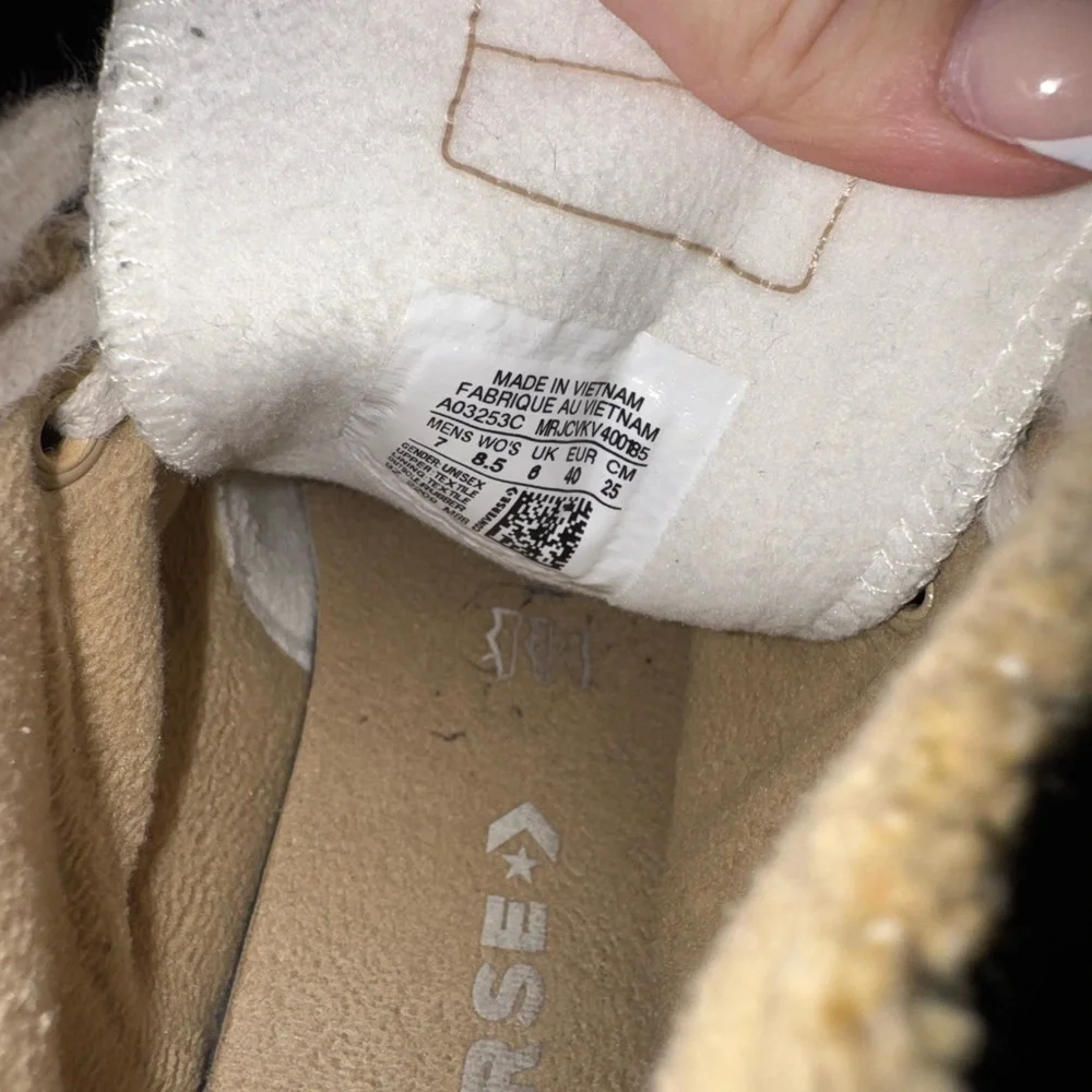 Tan High-Top Sneakers with White Soles